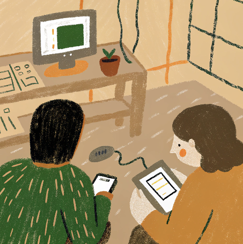 Usability testing illustration